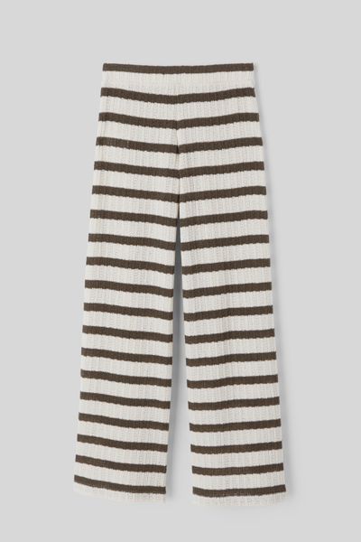 Pantalon crochet rayé