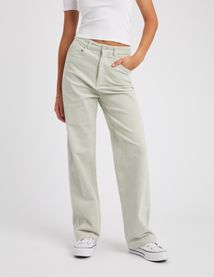 Pantalon straight velours