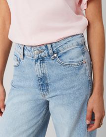 Jean wide leg empiècement côté