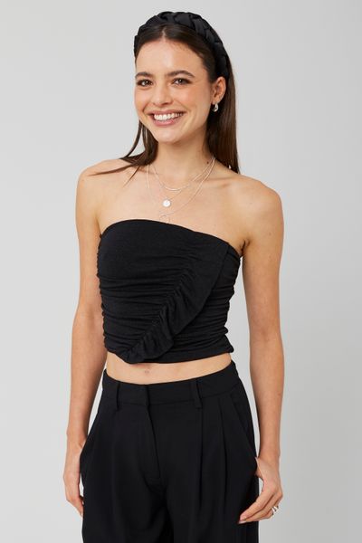 Bustier à volant pailleté