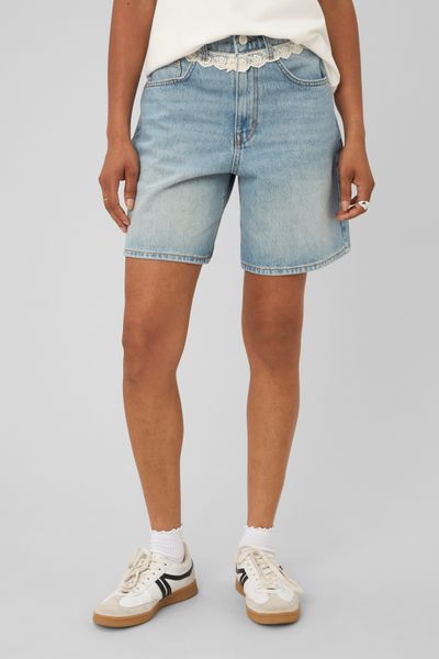 Short en jean dentelle
