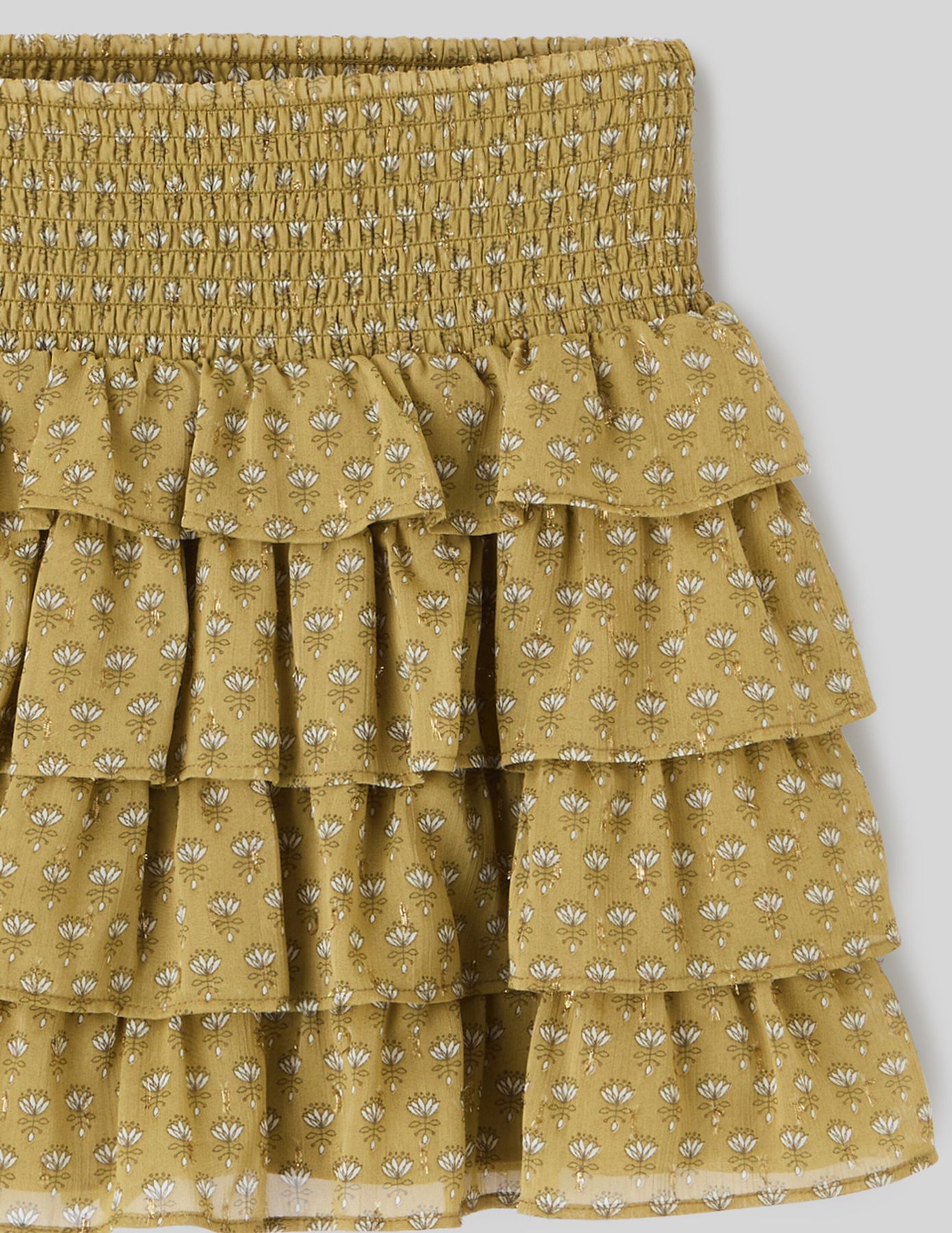 Jupe imprim&eacute;e &agrave; volants