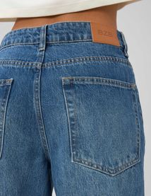 Jean baggy &agrave; revers
