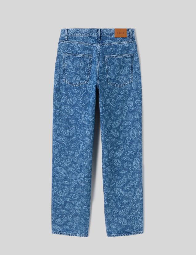 Jean loose paisley