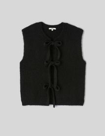 Gilet sans manches &agrave; nouer