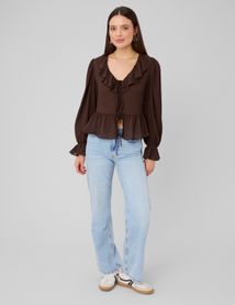 Blouse &agrave; volants