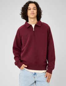 Sweat col polo zipp&eacute;