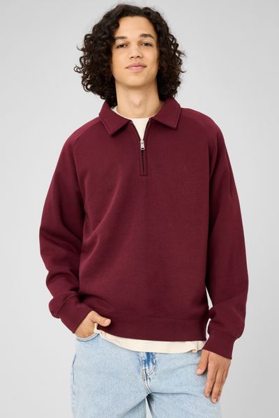 Sweat col polo zipp&eacute;