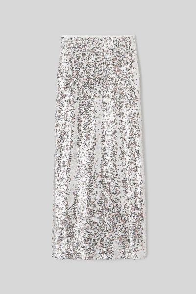 Jupe longue &agrave; sequins