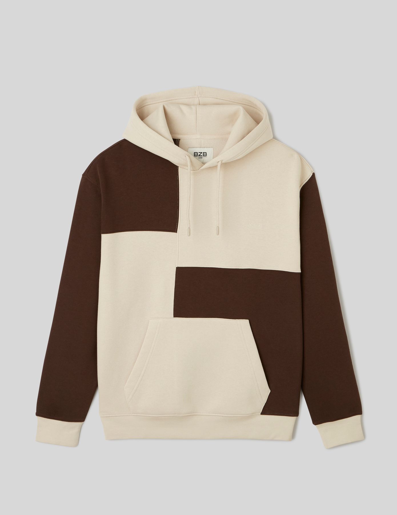 Sweat à capuche patchwork
