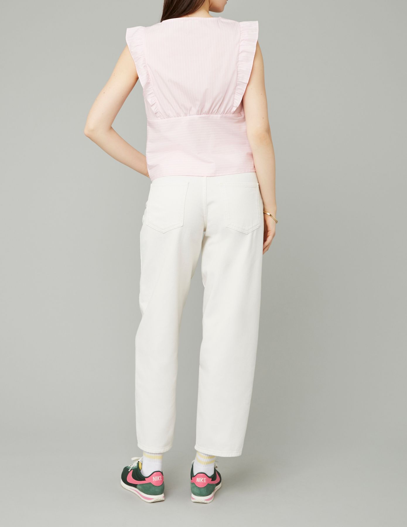 Top sans manches ray&eacute;