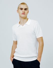 Polo maille ajour&eacute;e