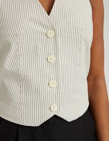 Gilet de costume rayé