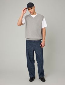 Pull col V sans manches