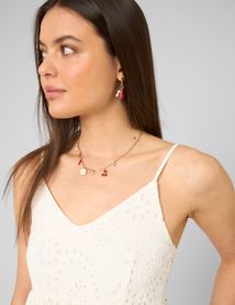 Top fines bretelles en broderie anglaise