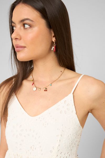 Top fines bretelles en broderie anglaise