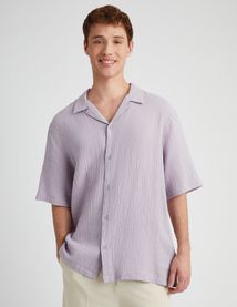 Chemise manches courtes gaze de coton