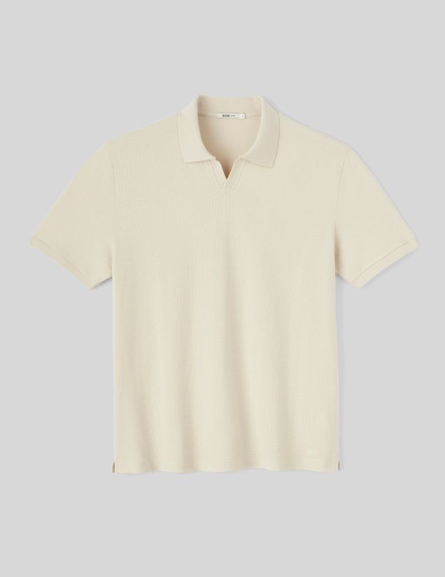 Polo matière fantaisie