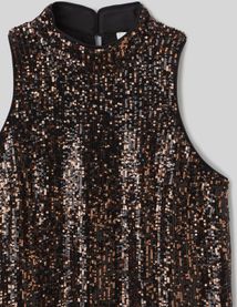T-shirt sans manches à sequins