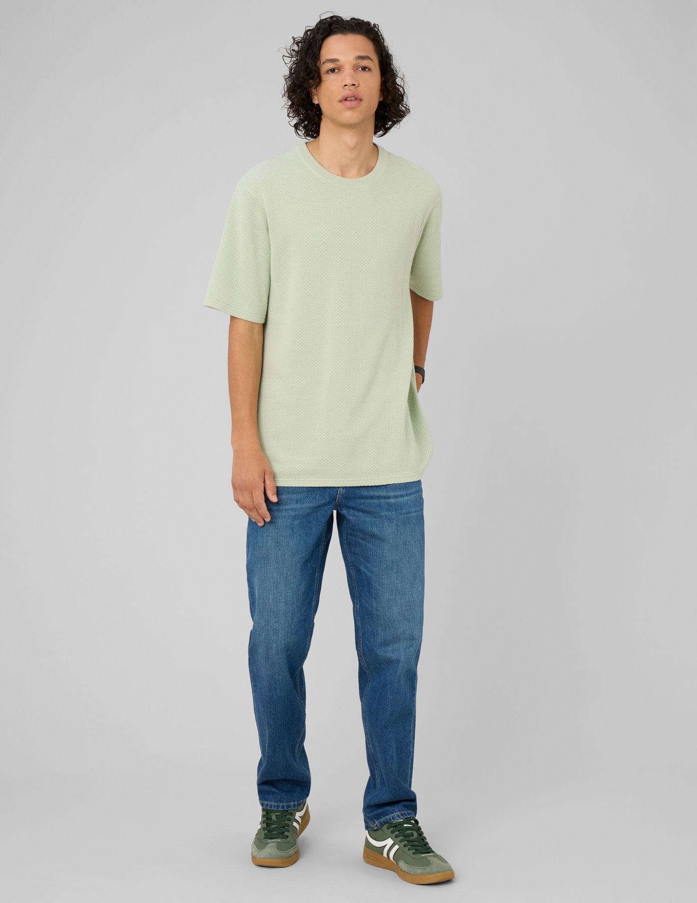 T-shirt maille textur&eacute;e