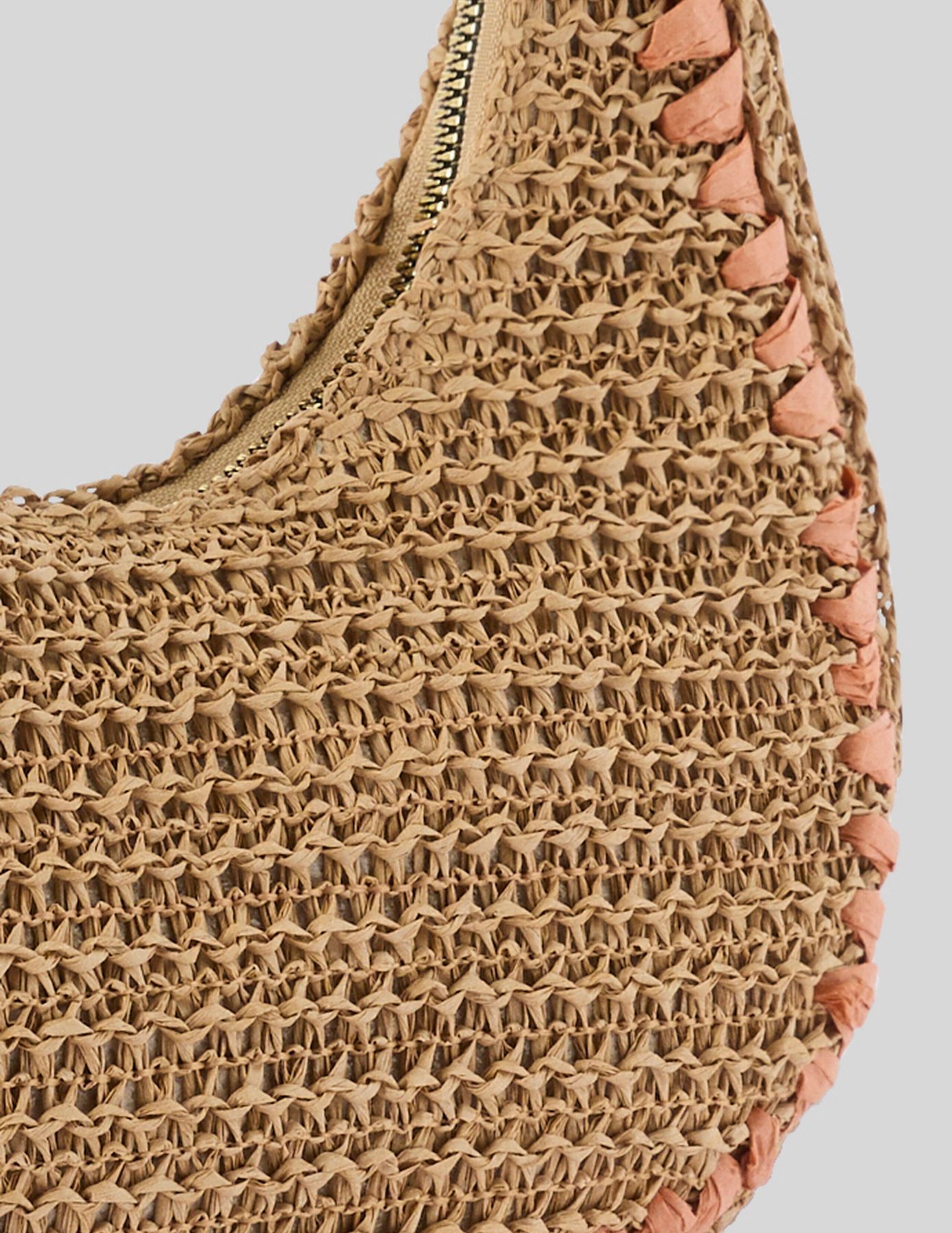Sac demi-lune en paille