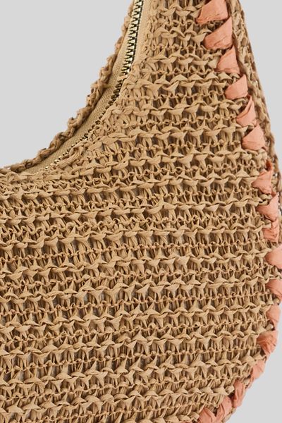 Sac demi-lune en paille