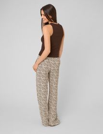 Pantalon imprim&eacute; taille &eacute;lastiqu&eacute;e