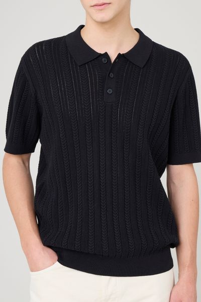 Polo maille fantaisie