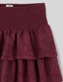 Jupe brod&eacute;e &agrave; volants