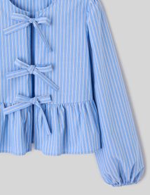 Blouse &agrave; nouer ray&eacute;e