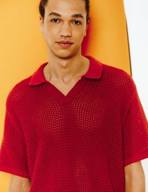 Polo en maille filet