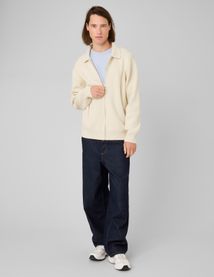 Cardigan zipp&eacute; col polo