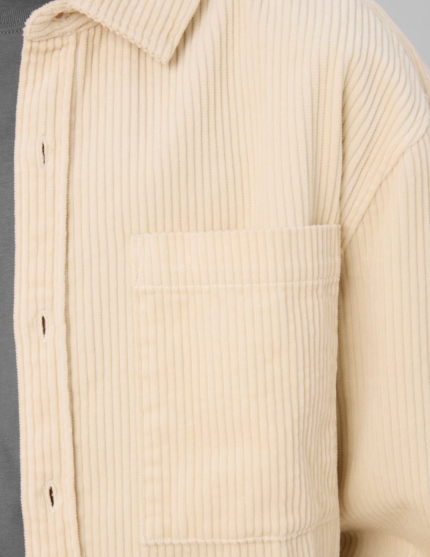 Chemise en velours c&ocirc;tel&eacute;