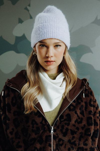 Echarpe triangle maille douce