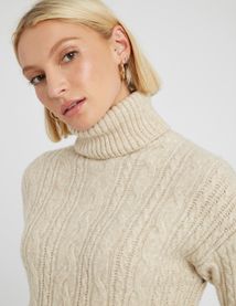 Robe courte pull roulé