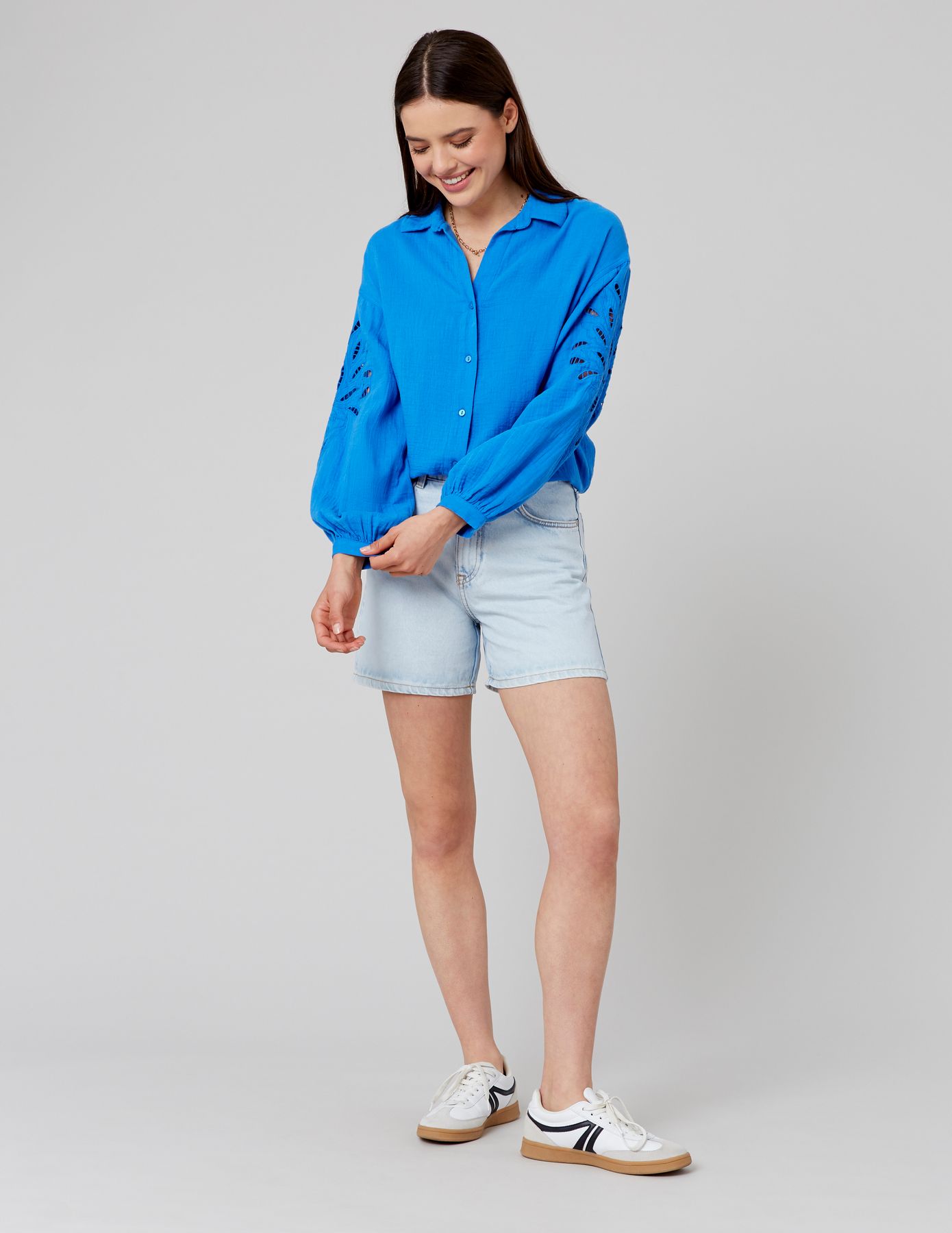 Chemise en gaze de coton unie
