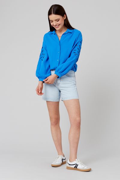 Chemise en gaze de coton unie