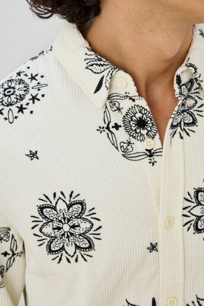 Chemise en velours imprimée