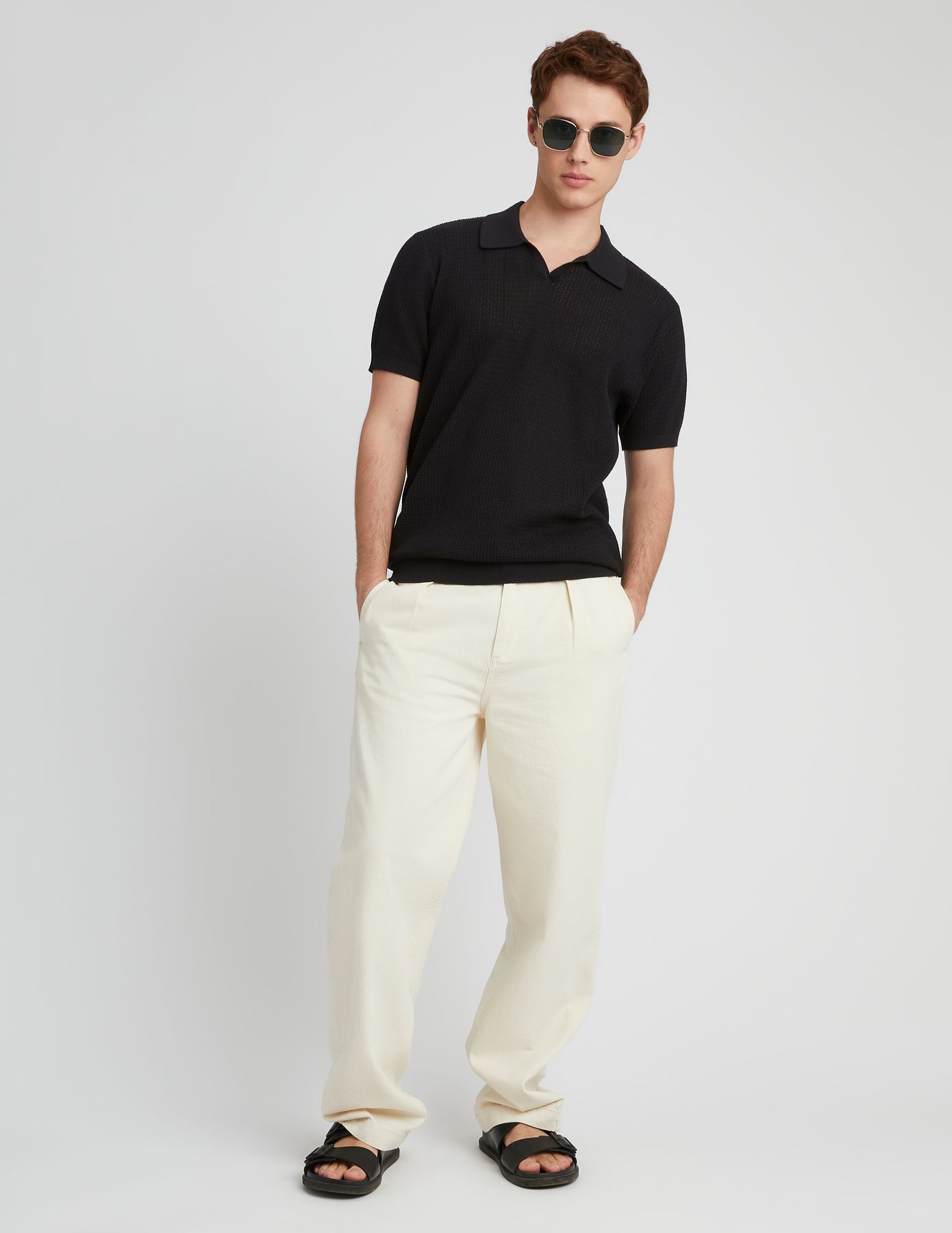 Polo maille ajourée
