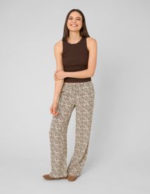 Pantalon imprim&eacute; taille &eacute;lastiqu&eacute;e