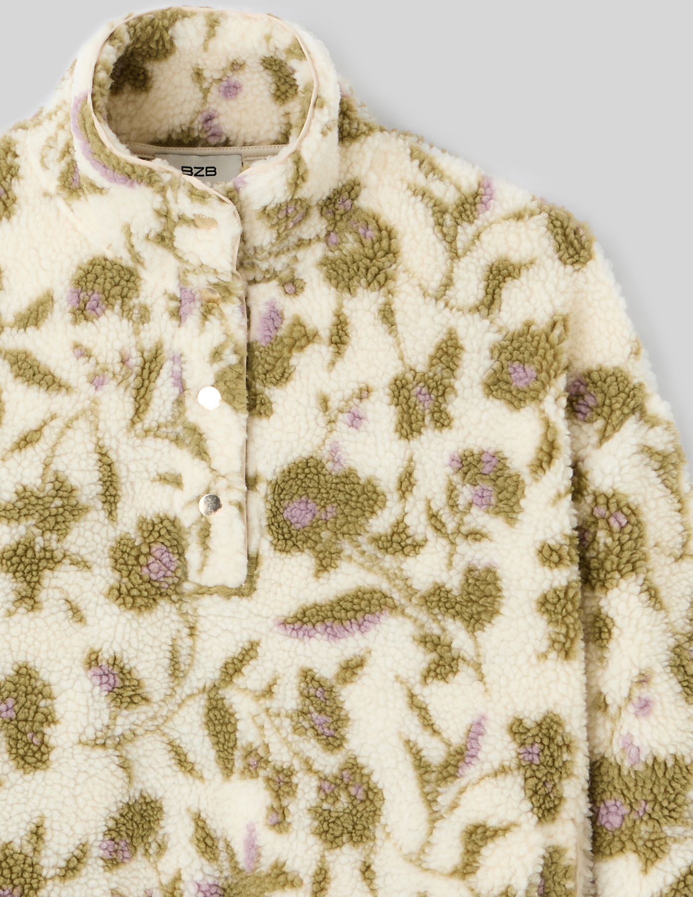 Sweat sherpa imprimé fleuri