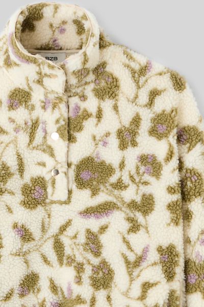 Sweat sherpa imprimé fleuri