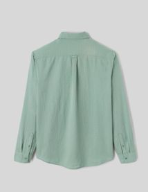 Chemise texturée unie droite