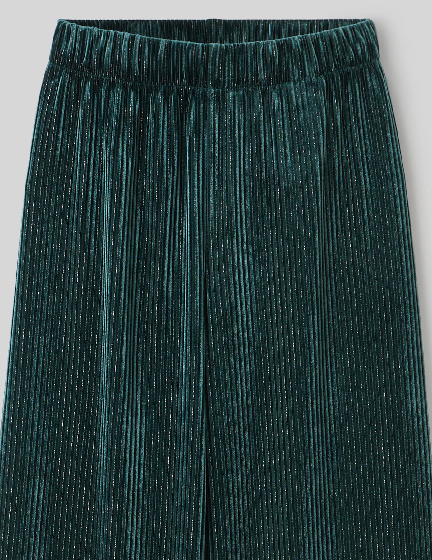 Pantalon wide leg en maille velours