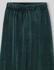 Pantalon wide leg en maille velours