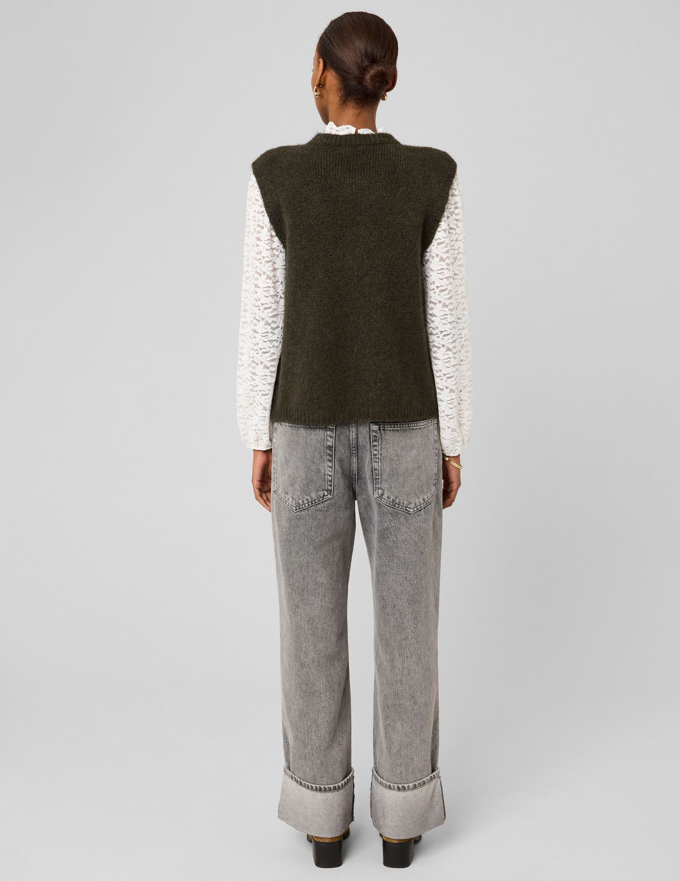 Gilet sans manche &agrave; n&oelig;uds