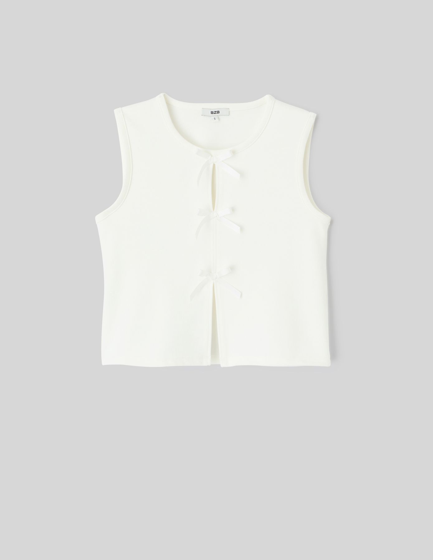 Top sans manches &agrave; n&oelig;uds