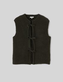 Gilet sans manche &agrave; n&oelig;uds