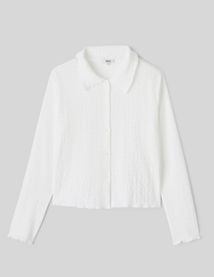 T-shirt col chemise boutonn&eacute;