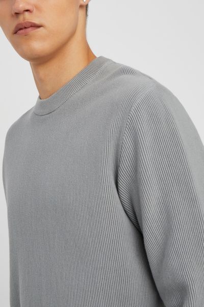 Pull col rond maille c&ocirc;tel&eacute;e